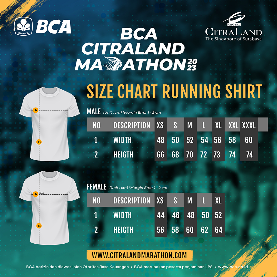 Tee Size Chart