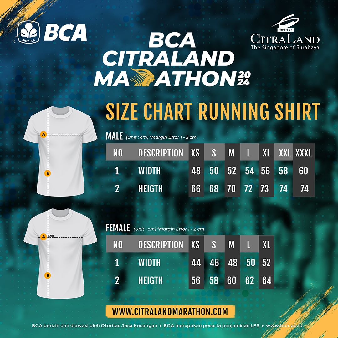 Tee Size Chart